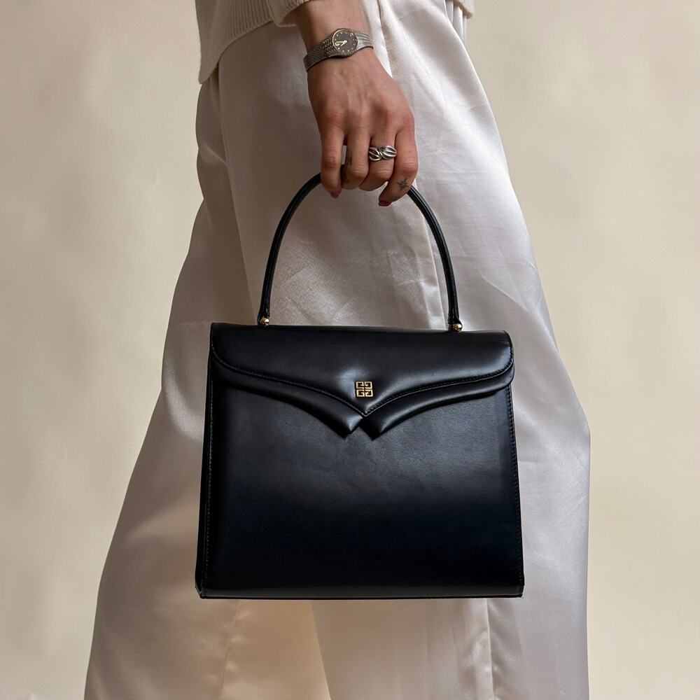 Givenchy 4G Logo Leather Shoulder Bag - Black, Gold Hardware